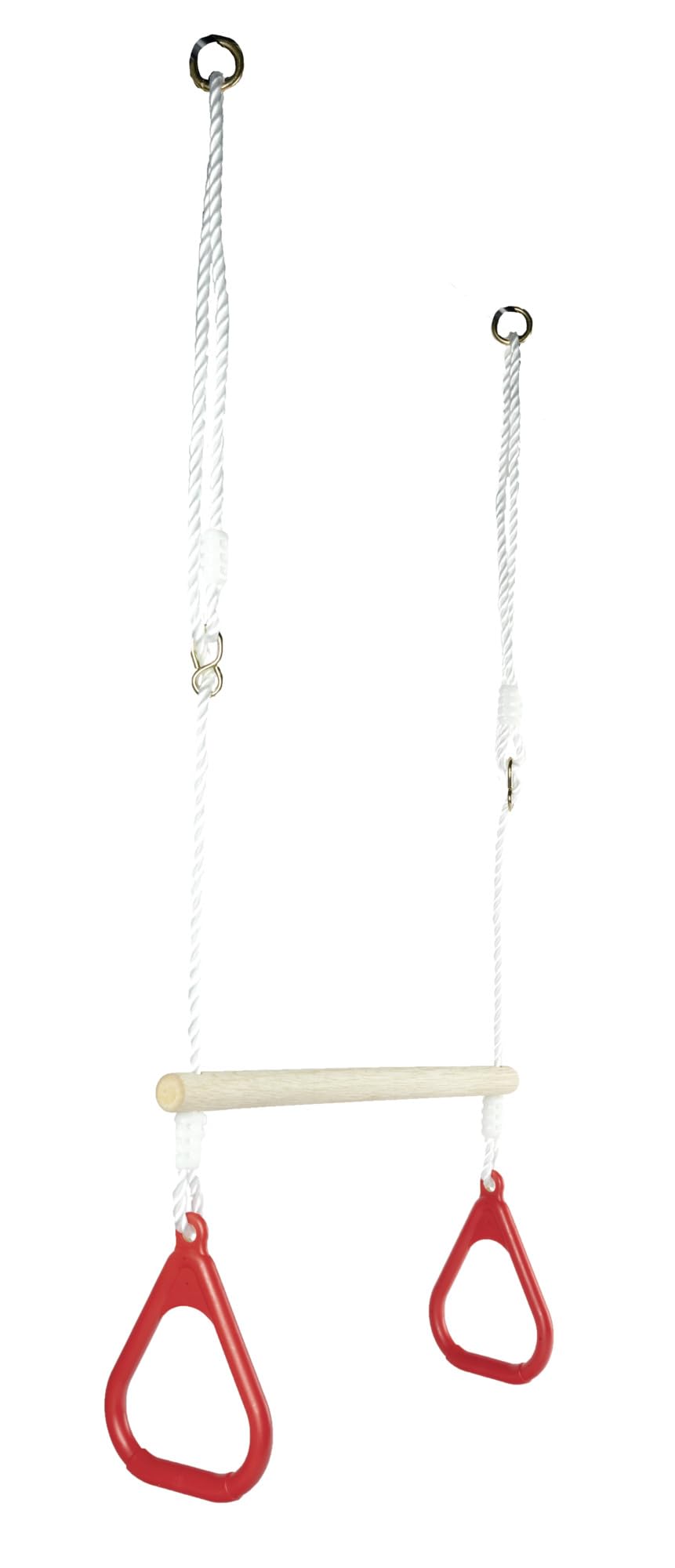 Eichhorn - Outdoor 2 in 1 Turnset, Schaukel und Trapez in einem, Höhenverstellbar ca. 110-160 cm, bis 60 kg belastbar, aus Hartholz, ab 3 Jahren