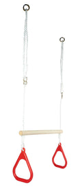 Eichhorn - Outdoor 2 in 1 Turnset, Schaukel und Trapez in einem, Höhenverstellbar ca. 110-160 cm, bis 60 kg belastbar, aus Hartholz, ab 3 Jahren