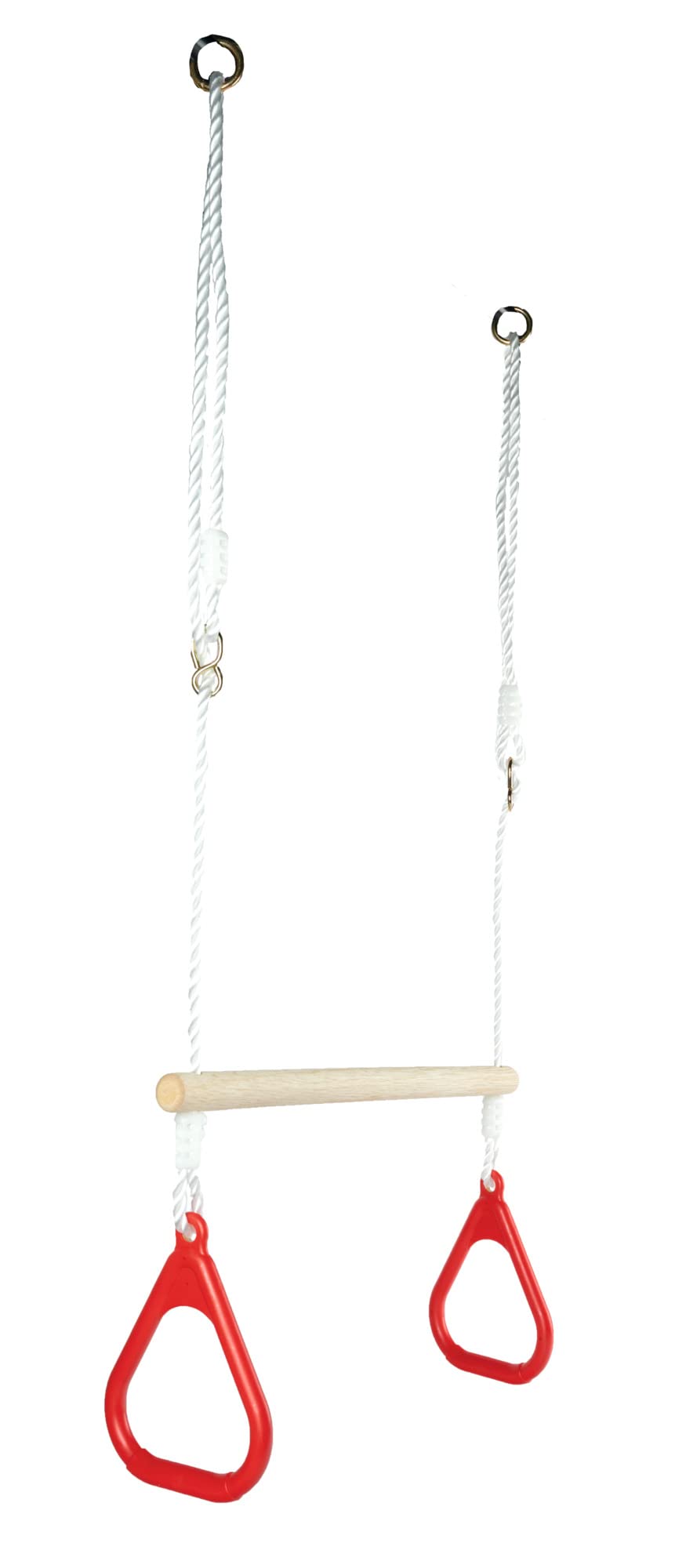 Eichhorn - Outdoor 2 in 1 Turnset, Schaukel und Trapez in einem, Höhenverstellbar ca. 110-160 cm, bis 60 kg belastbar, aus Hartholz, ab 3 Jahren