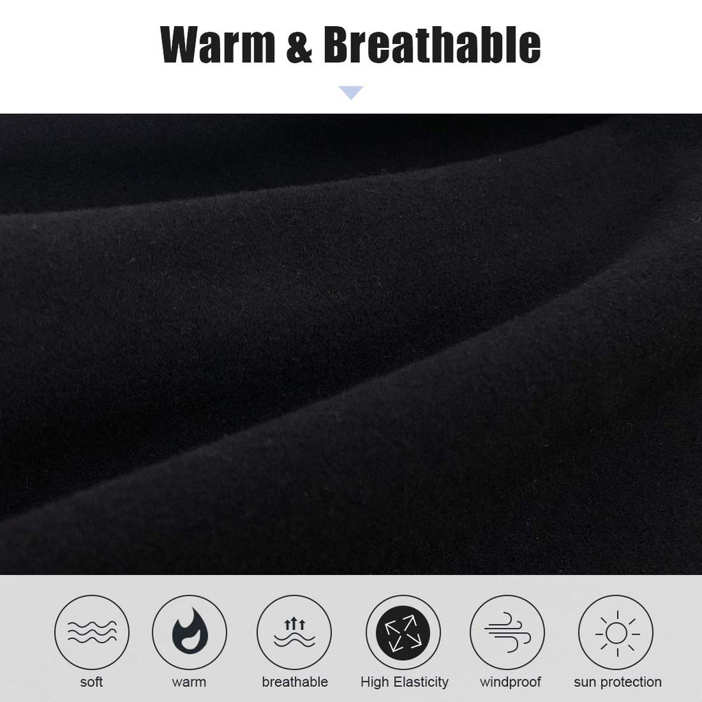 HEGCOIIE Winter Loop Schal Herren & Damen，Fleece Schlauchschal Halswärmer Halstuch Winddicht Ski Maske Warmer für Outdoor Skifahren Motorrad Laufen Radfahren