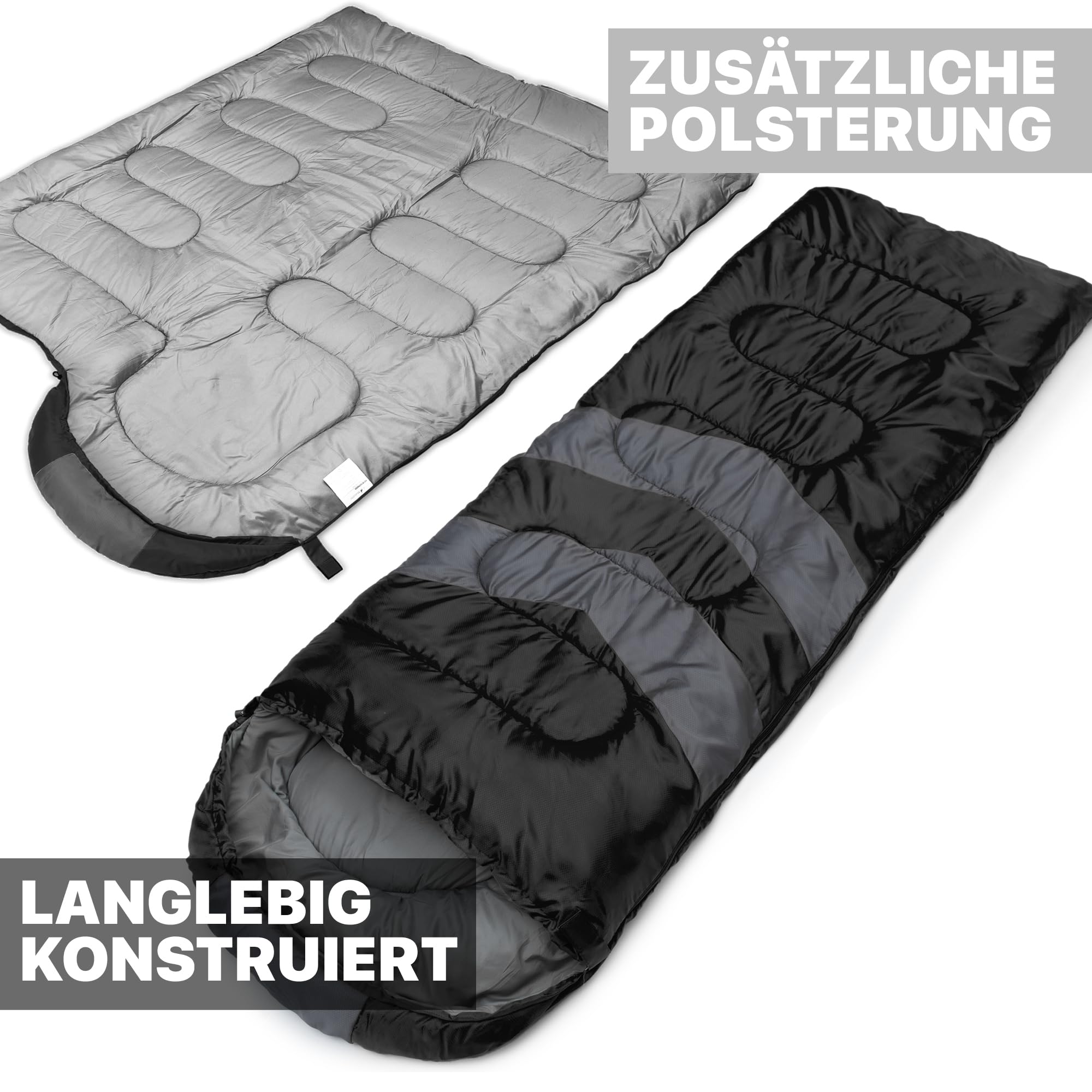 MalloMe Schlafsack Outdoor - Schlafsack Erwachsene und Kinder - Schlafsacke Winter, Schlafsäcke, Camping Sleeping Bag, Deckenschlafsack - Winterschlafsack - Leicht, Tragbar, Warm, Deckenschlafsäcke