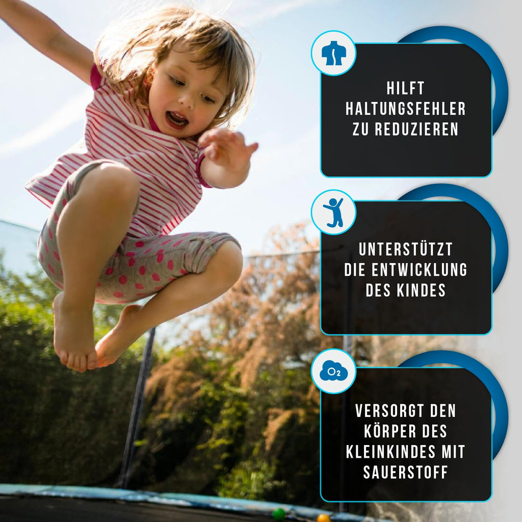 Trampolin Outdoor, Gartentrampolin Ø 244 cm 8 FT Zertifiziert Trampolin mit Sicherheitszaun und Gepolsterte Stangen für Kinder Indoor Outdoor Fitness, Belastbar bis 100kg (244 cm)