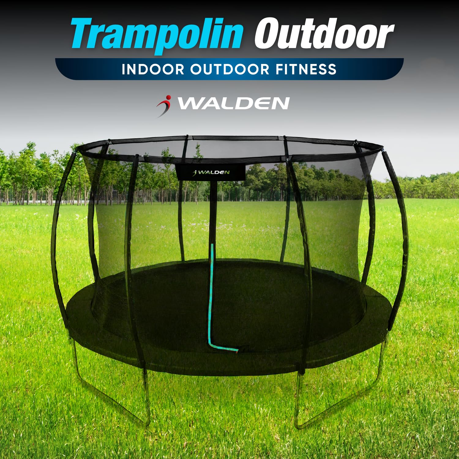 Trampolin Outdoor, Gartentrampolin Ø 244 cm 8 FT Zertifiziert Trampolin mit Sicherheitszaun und Gepolsterte Stangen für Kinder Indoor Outdoor Fitness, Belastbar bis 100kg (244 cm)